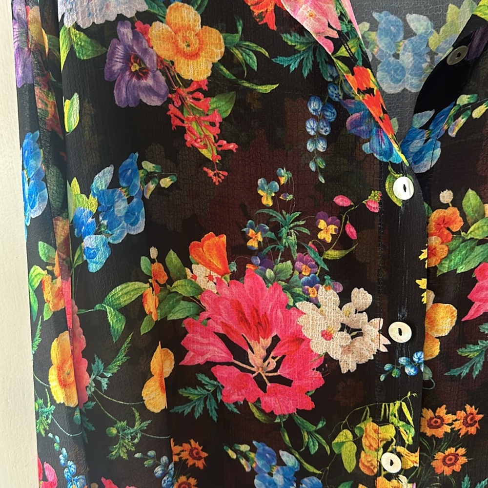 Show Me Your MUMU Sheer Floral Blouse - Picture 2 of 2